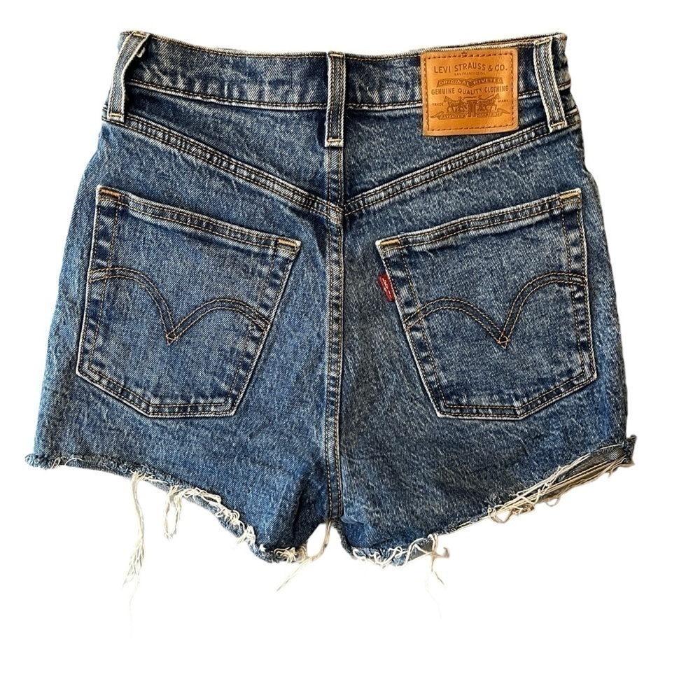 Levi ORIGINAL FIT HIGH RISE WOMEN'S SHORTS High Rise Cutoff. Blue. Size 31. #716 - Picture 7 of 9